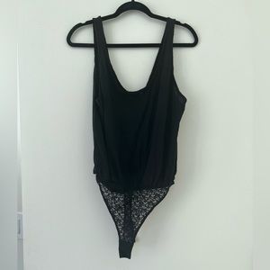 Brand New Free People Black Scoop-Neck Bodysuit